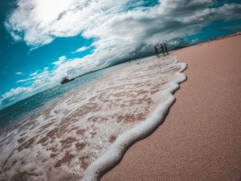 Panoramic view of beach against sky