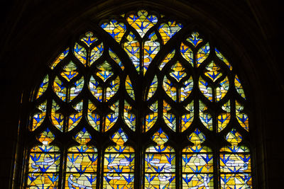 View of glass window in temple