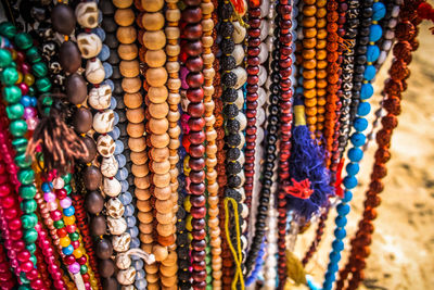 Close-up of jewelry for sale