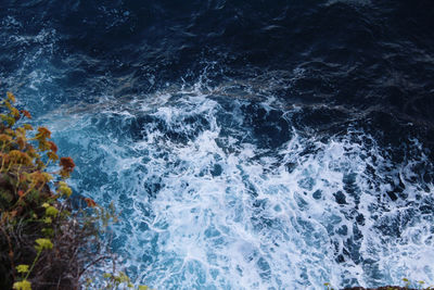 High angle view of sea