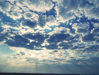 Low angle view of cloudy sky