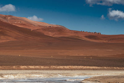 Scenic view of desert against sky