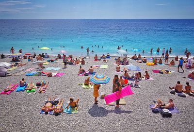 Group of people on beach