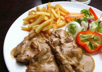 Close-up of food in plate