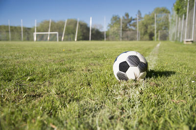 Soccer ball on field