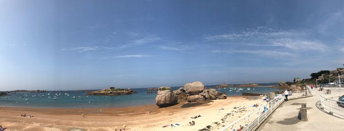 Panoramic view of beach against sky