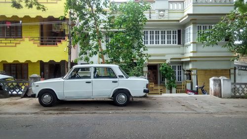 Car on street in city