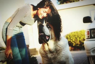 Woman with dog