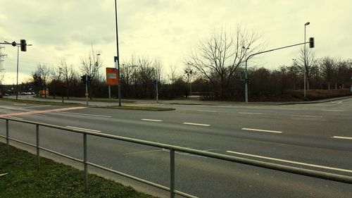 Road against cloudy sky