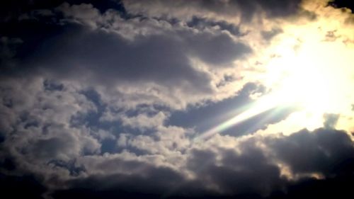 Low angle view of clouds in sky