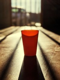 Close-up of drink on table
