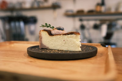 Close-up of cake on table