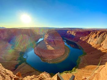 Panoramic view of rocks against sky