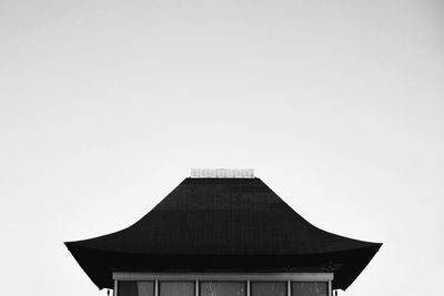 Low angle view of built structure against clear sky