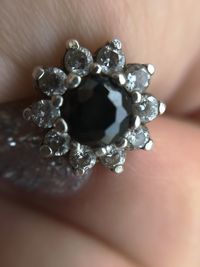 Close-up of ring on table