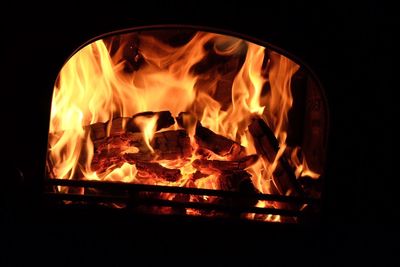 Close-up of bonfire