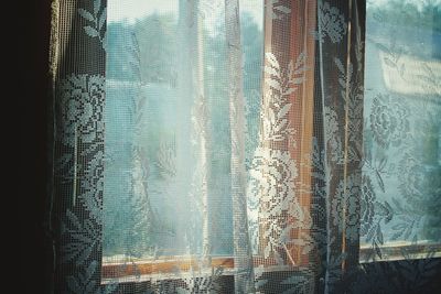 Close-up of water in window
