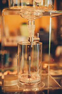 Detail shot of drink dispenser