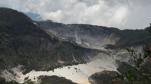 Panoramic view of mountains against sky