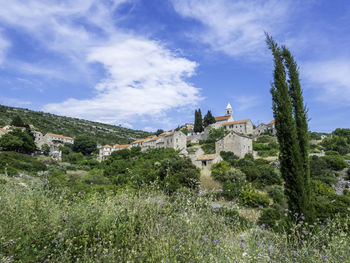 Panoramic view of buildings against sky