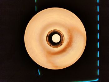 Directly below shot of illuminated light bulb