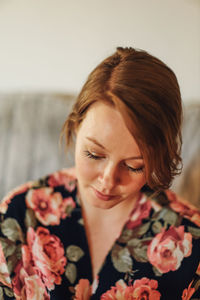 Close-up portrait of a young woman