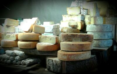 Stack of objects on ground