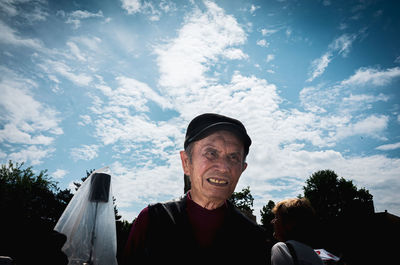 Portrait of man against sky