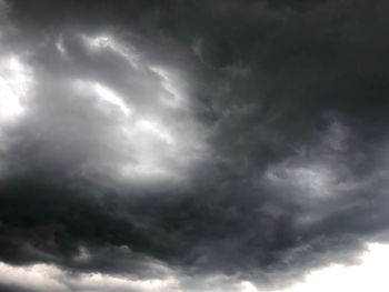 Low angle view of storm clouds in sky