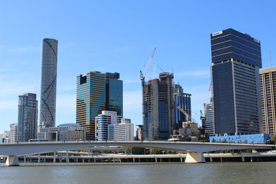 Skyscrapers in city against sky