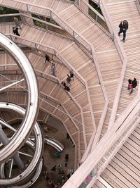 High angle view of spiralling architecture