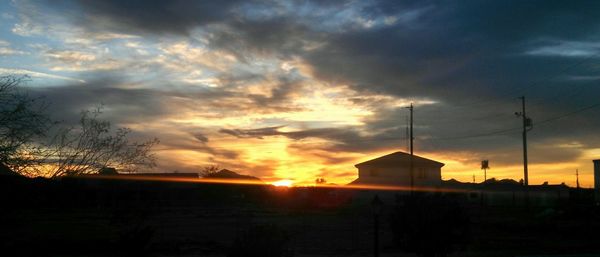 Scenic view of dramatic sky during sunset