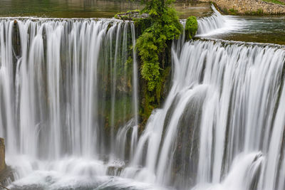 Scenic view of waterfall