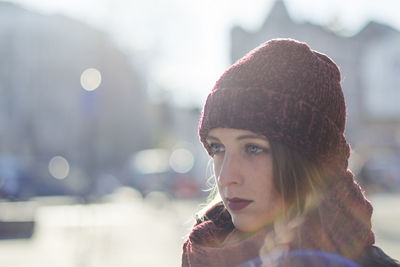 Portrait of young woman