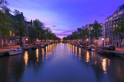 View of canal along buildings