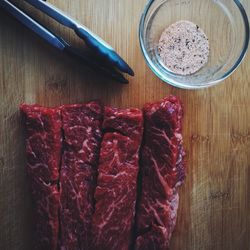 Close-up of food on table