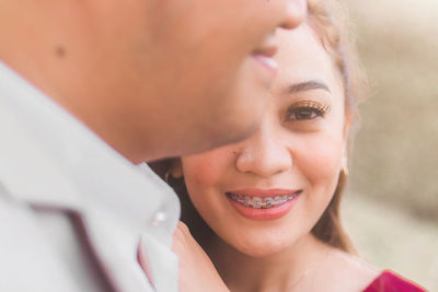 Close-up of young woman