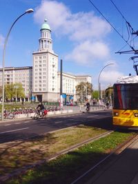 City street with buildings in background