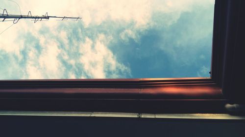 Scenic view of sky seen through window