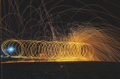 Light painting at night