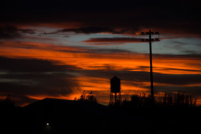 Silhouette tree against sky during sunset