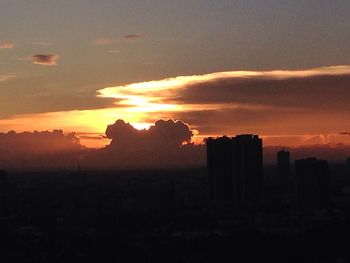 Scenic view of landscape against sky during sunset