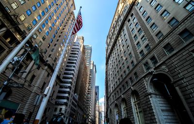 Low angle view of buildings against sky