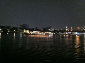 Illuminated cityscape at night