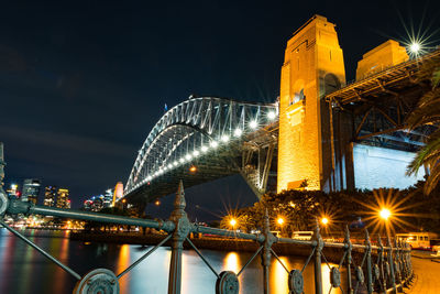 Illuminated city at night