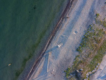 High angle view of beach