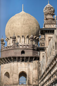 Side dome of heritage structure gol ghumbaj bijapur ,karnataka, india.