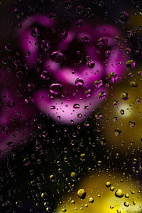 Full frame shot of wet glass window