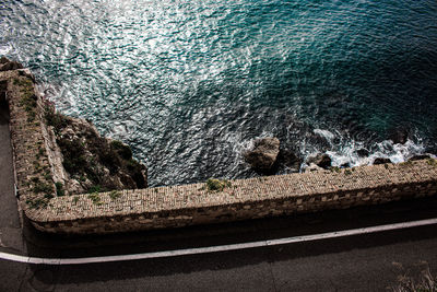 High angle view of rocks 