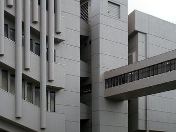 Low angle view of modern building in city